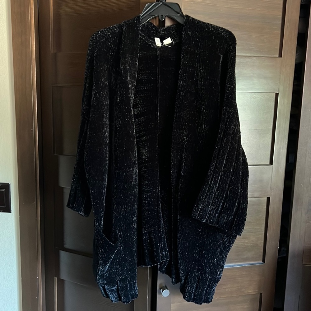 Anthro Chenille Quarter Sleeve Cardigan